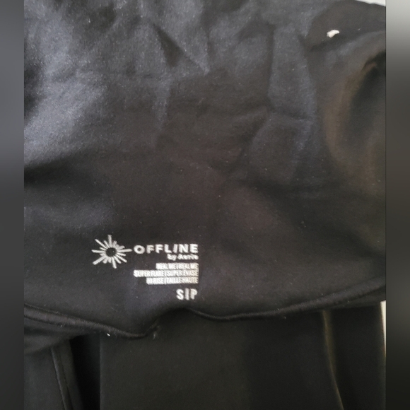 Offline Aerie Real Me High-Waisted Cross Over Flare Leggings Size Small Black - Picture 7 of 10